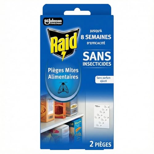Raid Piège Mites Alimentaires - Piège Anti-Mites - Sans Insecticides - Jusqu'à 8 Semaines...