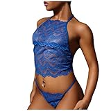 Tops de Sujetador de lencería de Mujer, lencería ahuecada Pieza Bodycon Vestido de Spandex Ropa Interior Elegante y Popular Picardias Sexy Mujer Eroticas Ropa De Dormir Sexy Tallas Grandes/Nuevas Mujeres Deep V Halter Lingerie Bodysuit de Una Pieza/Ropa Interior de Vendaje de Encaje/Lenceria Sexy Mujer Conjuntos Ropa Interior Mujer Babydoll Deep V Lencería Siamesa Conjunto de Lencería Picardías Atractivas Lencería Mujer Sexy Ropa de Dormir de Tentación