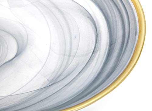 Imax 83904 Glass Bowl, Gray - Thumbnail 2