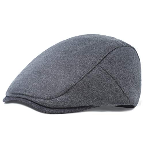 ArtiDeco Barett Cap Herren Gatsby Schirmmütze Newsboy Flat Cap Baskenmütze (Dunkelgrau, Medium/Etikettgröße- 58)