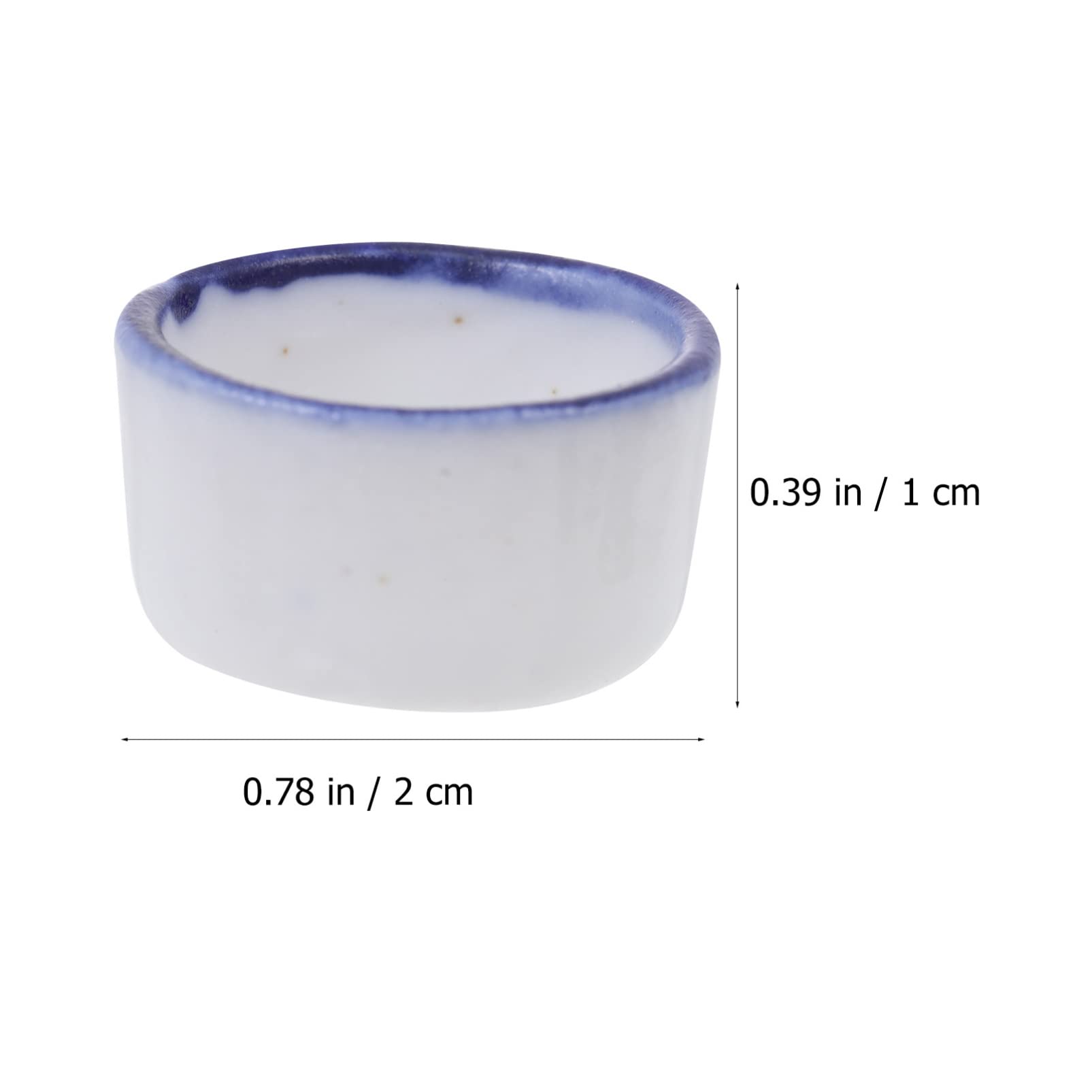 VILLCASE 12pcs Mini Ceramic Food Basins Tarantula Water Dish Reptile Tank Accessories