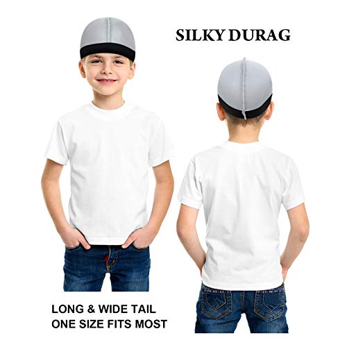 12 Pieces Kids Satin Silky Wave Caps Set Unisex Baby Beanie Cap Elastic Band Skull Caps For Boys Girls #TOP2