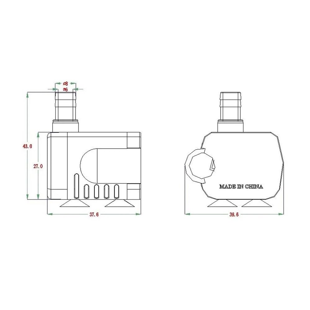 Water Pump Flow Rate Waterproof Brushless Pump Water Filter Fish Tank Fountain Pump AC 110V/220V 3W(E)