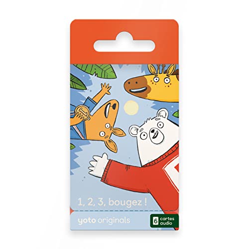 Yoto Pack 1, 2, 3 bougez ! - 6 Livres Audio pour Enfant en français à écouter sur conteuse et boîte à Histoires pour Enfant Yoto Player et Mini, Danse, Sport et activités pour Les 3-7Ans