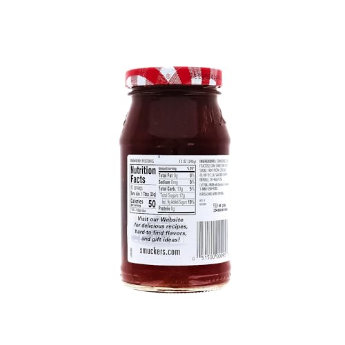 Smucker's Preserves, Strawberry, 12 Oz
