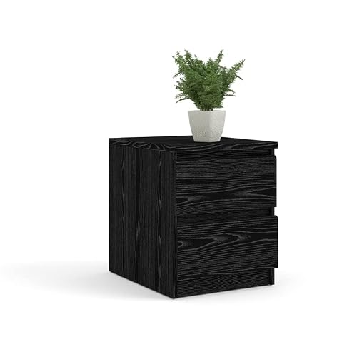 Home Square Contemporary 3 Piece Bedroom Set With Wood Platform Full Size Bed And 6 Drawer Wood Double Bedroom Dresser And 2 Drawer Wood Night Stand In Black Woodgrain #TOP7
