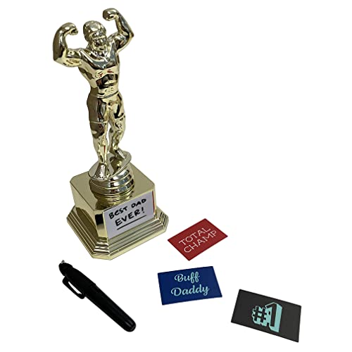 Paper Riot Co. Customizable Dad BOD Trophy - Novelty Funny Humor Gift for Dad, Husband, Boyfriend on...