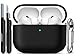 R-fun für AirPods Pro 3 Hülle (2025), Weiche Silikon Schutzhülle Cover Kompatibel mit Apple AirPods Pro 3. Generation (USB-C Kabel) für Damen Herren mit Reinigungsset und Schlüsselanhänger, Schwarz