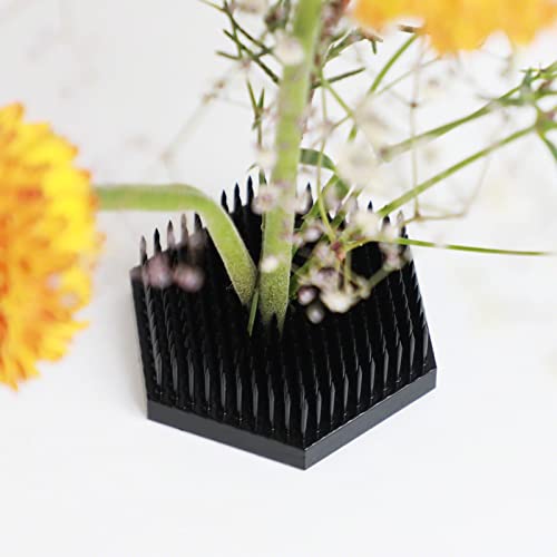 Wazakura Black Hexagon Kenzan, Japanese Ikebana Flower Holder pin cushion 2.6" (68mm) - Image 4