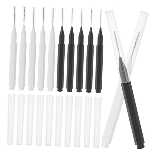 POPETPOP 60 Microcepillos Para Cejas: Cepillos Portátiles Para Laminar Pestañas Y Cejas Con Tapa, Mini Aplicadores Para Extensiones De Cejas Y Pestañas, Herramientas De Maquillaje De