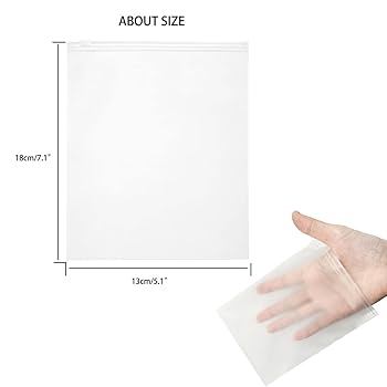 Amazon｜小型フロスト包装袋 50枚 5x7インチ 透明プラスチック