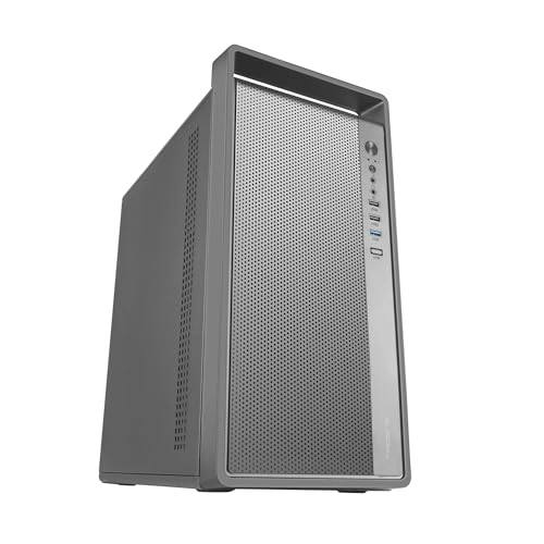 Tacens Aero,Boîtier PC ATX,Structure Métallique Robuste, Grille Frontale,1xVentilateur Arrière 120mm Ultra-Silencieux,Support 3X Ventilateurs Frontaux,Boîtier Gaming Moyen Tour,USB 3.0,Noir