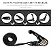 JNXIJ 2PCS Endless Ratchet Tie Down Straps, 8'×1