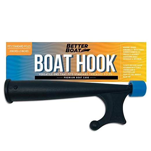 Boat Hooks for Docking Telescoping Boat Hook Pole Push Pole for Boat Docking Stick Boat Hook Adapters Screw End 3/4" Thread Boating Accessories Marine Push Dock Stick Pontoon (Hook Only)