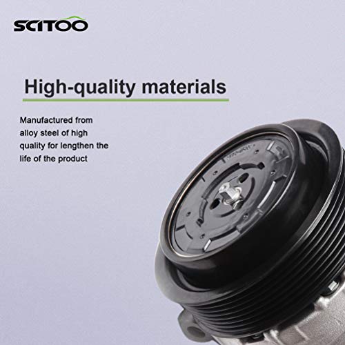 Image of SCITOO AC Compressor for Porsche for Boxster 2.9L 3.4L 2009-2012 | Fast Cooling, Ultra Low Noise (≤72 dB)Air Conditioner Compressor with Clutch, Easy Installation, 4472806091 4710471 4710580