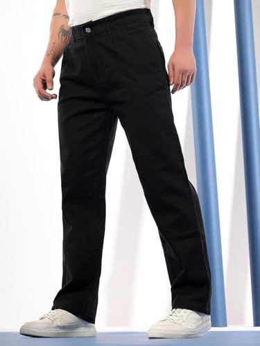 Image of KOTTY Mens Solid Ruined Smores Black Coin Pocket Jeans