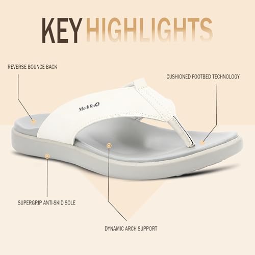 Image of Medifeet Men's Leather Thong Slippers