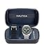Nautica Men's NAPNVF303 Nautica Vintage Receycled Stainless Steel Bracelet & Black Silicone Strap Watch