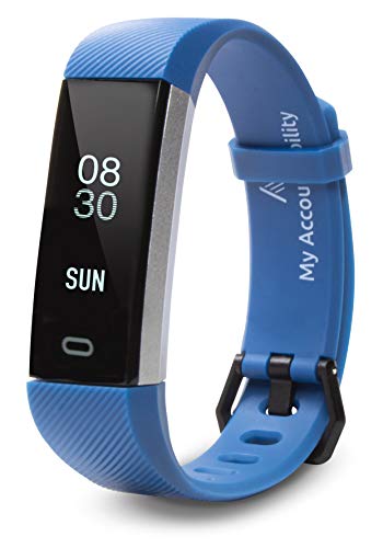 Fitness Tracker Watch for Women & Men | Step Counter - Heart Rate Monitor - 8 Activity Modes - Smart Fit Band & Watch - Waterproof - Track Sleep & Exercise 24/7 with Gym Launch Secrets - Blue