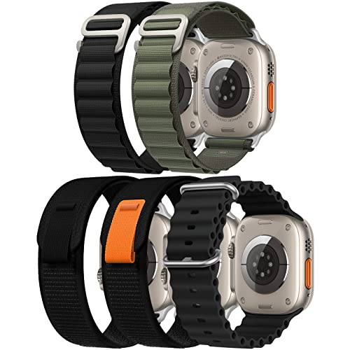 Image of ONFNZ 10 Pack Sport Bands Compatible With Apple Watch Ultra Band for Women Men, Trail Loop+ Ocean Loop+ Alpine Loop Adjustment Replacement Straps for IWatch Ultra Band 49mm