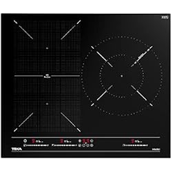 Teka ITF 65320 MSP - Placa de Inducción Flex de 60 cm, 3 Fuegos, Slim Metal Frame, 3 Funciones Directas, Touch Control Multislider y Función Power Plus, Funciones Directas, Color Cristal Negro