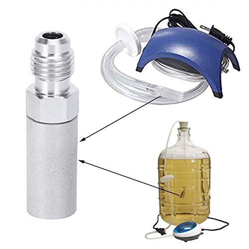 Aeration Stone Brewing Oxygen Stone Carbonation Stone For Beer 316 Stainless Steel Diffusion Oxygen Stone Thread 1/4In Home Brewing Beer Accessory #TOP3