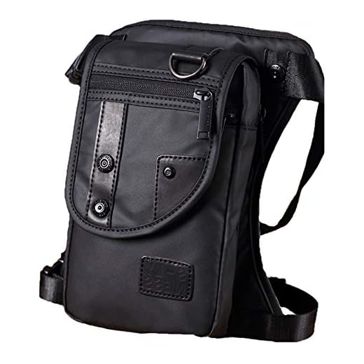 DGHAO Waist Pack Cross Body with Belt Messenger Waterproof Motorcycle Rider p Purse Men Leg Bags Shoulder Bags(Black)