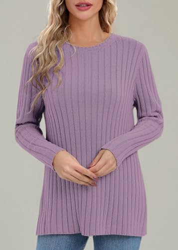Image of Urban CoCo Women's Lightweight Crewneck Pullover Sweaters Long Sleeve Fall Knitted Sweater Tops