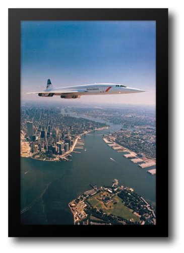 Amazon.com: Concorde Over Manhattan 28x40 Framed Art Print
