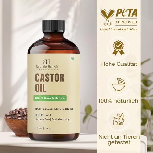 Botanic Hearth Rizinusöl 100% Rein kaltgepresst 118 ml – Ansicht 2