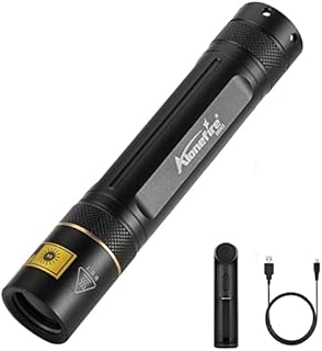 ALONEFIRE SV003 10W 365nm UV Flashlight Portable Rechargeable Blacklight for Pet Urine Detector, Resin Curing, Scorpion, Fishing, Minerals with Aluminum Case, Battery Charger, Battery Included