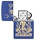 Zippo Sturmfeuerzeug - God Neptune, Royal Blue Matte, Laser Engrave - Nachfüllbar - Wiederverwendbar - Windfestes Design - Geschenkbox - Made in USA
