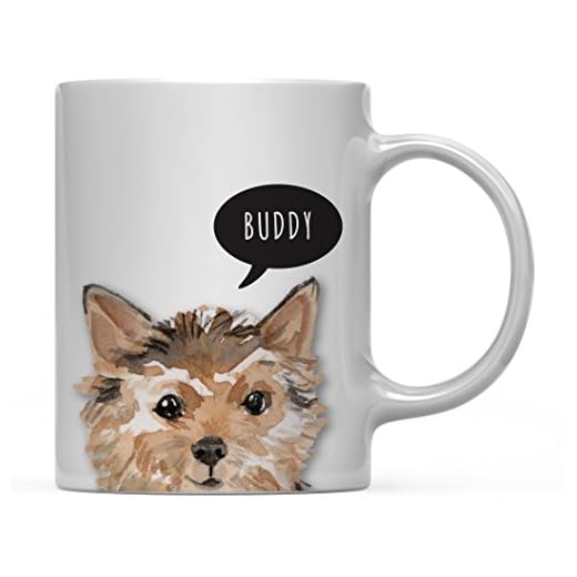 Andaz Press Personalized 11oz. Dog Coffee Mug Gift, Norfolk Terrier Up Close, 1-Pack, Custom Name, Pet Animal Lover Birthday Christmas Gift for Her Family