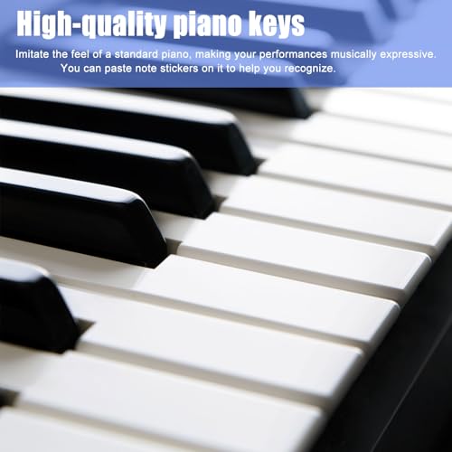 Image of 61 Key Keyboard Piano, Portable Electronic Keyboard Piano for Beginners with Speakers, Microphone, Sheet Music Stand, 100 Voices, 100 Rhythms, Digital Music Keyboard Built-In Speakers
