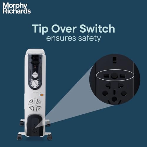 Image of Morphy Richards OFR 11F 11-Fin 2900W Oil Filled Radiator Room Heater | Adjustable Thermostat | Safety Tilt & Auto Thermal Shutoff | Castor Wheels for Easy Mobility | Silent Heating