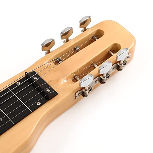 Batking Lap Steel Guitar 6 String Slotted Head Stock Electric Slide Guitars Natural Color #TOP4