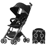 gb Pockit+ All-Terrain, Ultra Compact Lightweight Baby pockit Travel Stroller for Babies & Toddlers, Carry-On Flight Luggage Compliant, Black Gold