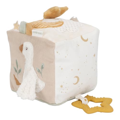 Little Dutch 8409 Cube sensoriel d'activité en tissu – Newborn Naturals
