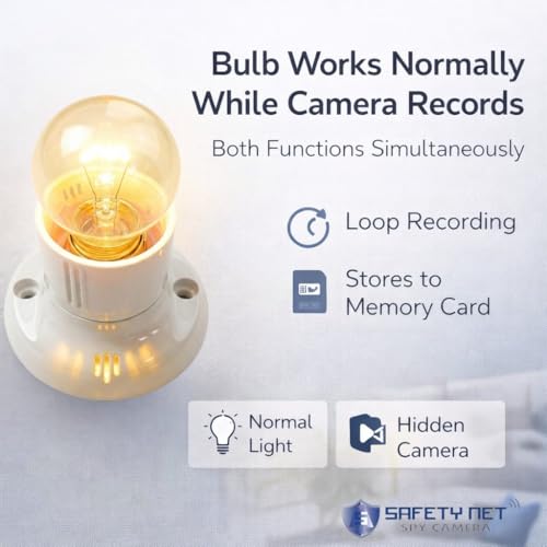 Image of SAFETYNET Smart WiFi Security Camera | 1080P Full HD | Live View on Mobile & PC | Continuous AC Power (24x7 Recording) | Motion Detection | Loop Recording | 32GB / 128GB Support (NEW Holder Camera)