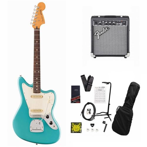 フェンダーPlayer II Jaguar Rosewood FB Aquatone Blue フェンダー10Wアンプ付属エレキギター初心者12点セットR
