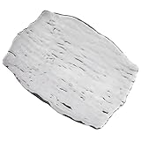 POPETPOP Bandeja de Vidrio Diseño de Corteza de Árbol Plato para Postres y Aperitivos Bandeja para Fruta Color Gris Ahumado 1 Unidad Adecuado para Uso Hogar y Reuniones