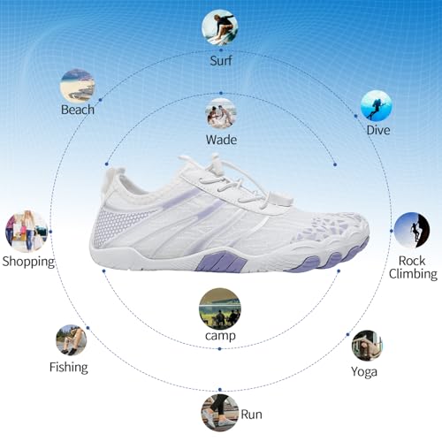Image of SIOSNETA Hike Barefoot Shoes for Women Men, Breathable Non-Slip Athletic Footwear, Wide Toe Water Shoes for Hiking, Non-Slip Neuropathy Shoes for Women Men, Grounded Comfort wear