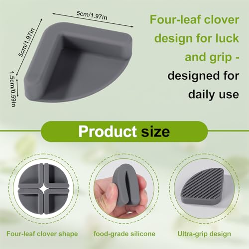 4 piezas de pies antideslizantes de silicona para tabla de cortar, almohadillas estabilizadoras removibles y absorbentes de impactos para protección de encimeras de cocina, regalo ideal para mudanza miniatura 2