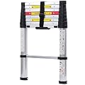 WolfWise 8.5FT Newly Aluminum Telescopic Ladder, 330lbs Max Capacity