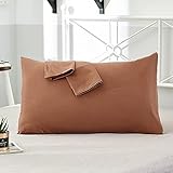 100 nuevo y de alta calidad. 2 Piezas 100% algodón Funda de Almohada Tela Suave Funda de Almohada de Color sólido Varias especificaciones Fundas de Almohada Personalizables-ZY-ka se, 40x70cm 2 Piezas