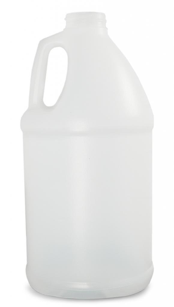 Qorpak PLA-03273 Natural HDPE Round Handled Jug with 38-400 Neck Finish, 64oz Capacity, 121mm OD x 254mm Height (Case of 40)