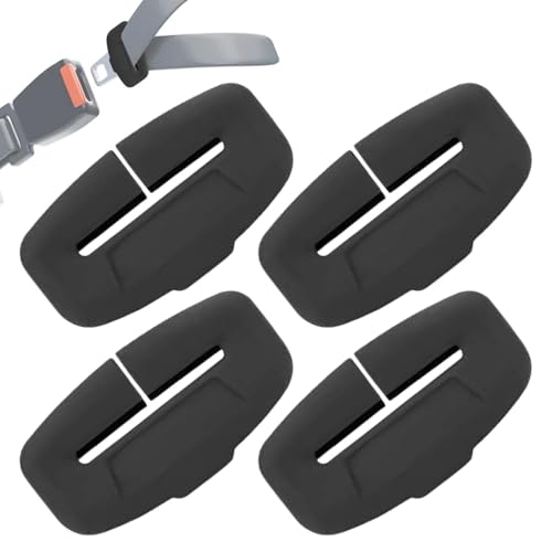 Housse De Boucle De Ceinture De Sécurité – 4 Pièces, Protection Anti-rayures Réutilisable En Silicone Pour Auto Suv Rvs | 8x4cm 90g | Accessoire De...