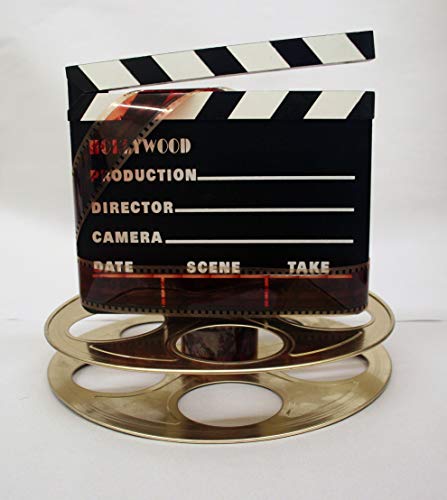 Hollywood Studio Clapboard & Reel Centerpiece - Gold