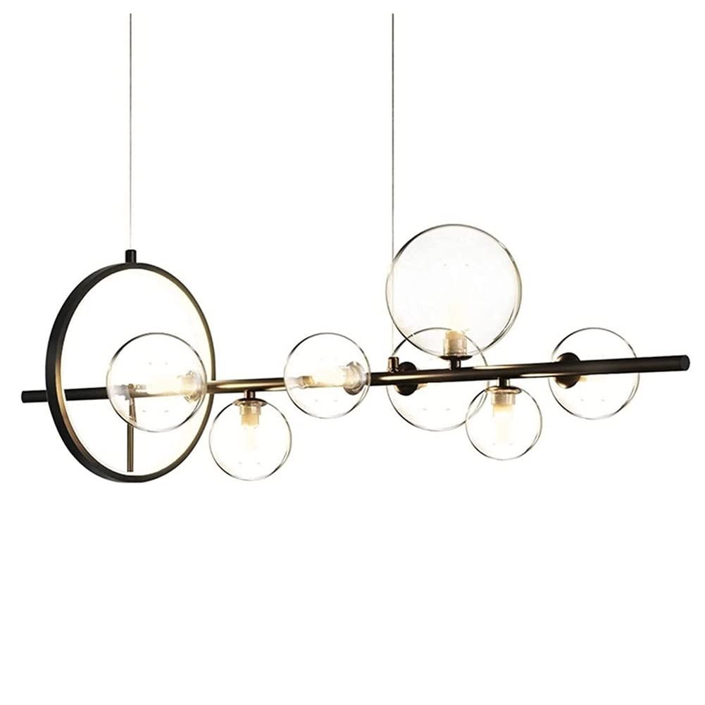 SXECAEPS Modern creative chandelier Nordic Glass Bubble Hanging Lamp Creative Decorative Light Dining Room Cloth Store G9 Bulb Living Kitchen (Onecolor)