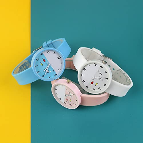 Reloj de niña Relojes de Pescado de Goma Blanda Reloj de Pulsera de Cuarzo de Moda para niña Reloj de Mujer Horas Femeninas Relojes para niñas (Color : Black xy)